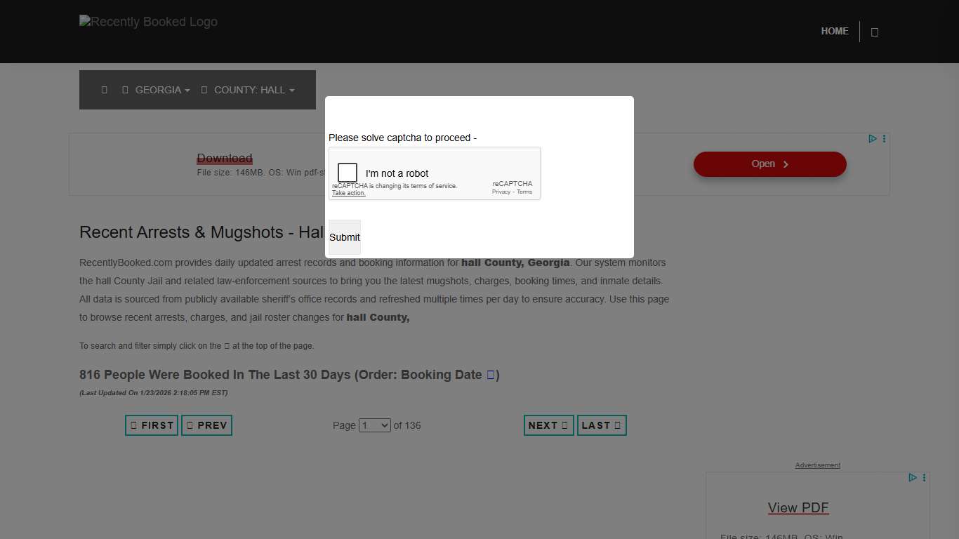 hall County, Georgia Mugshots RecentlyBooked.com